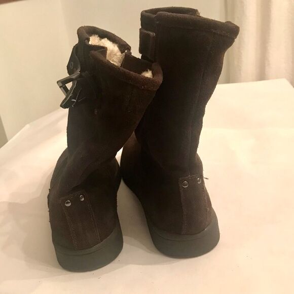 Marc Fisher MFerra Boots Brown leather winter insulated brown Shoes women’s 7 - Picture 8 of 9